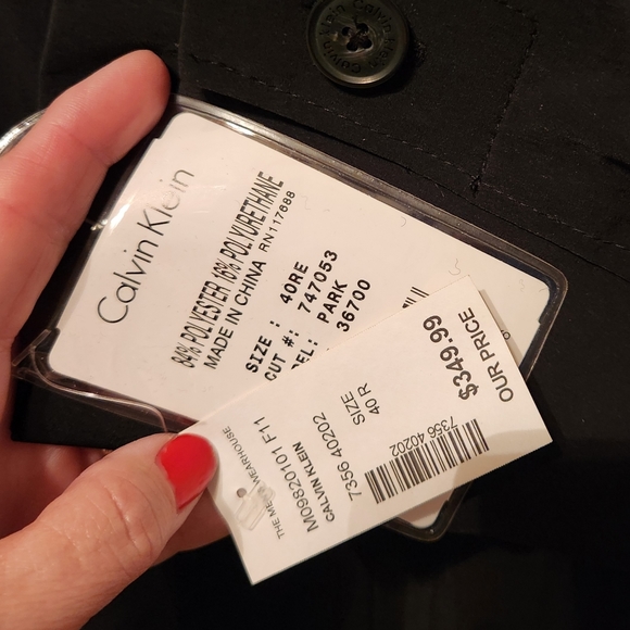 Mens Calvin Klein water resistant overcoat. 40R. NWT - Picture 9 of 9